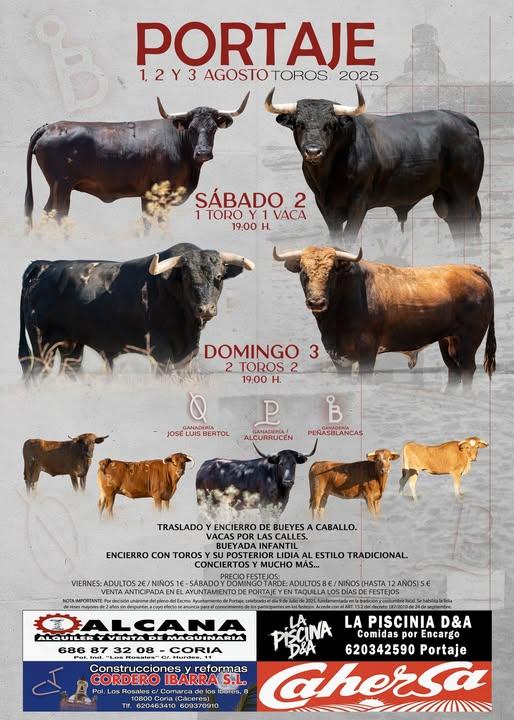 Imagen Cartel Oficial Toros Portaje 2025