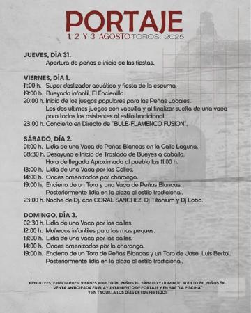 Imagen Programación de los festejos taurinos 2025