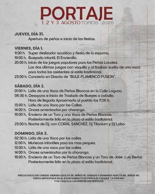 Imagen Programación de los festejos taurinos 2025