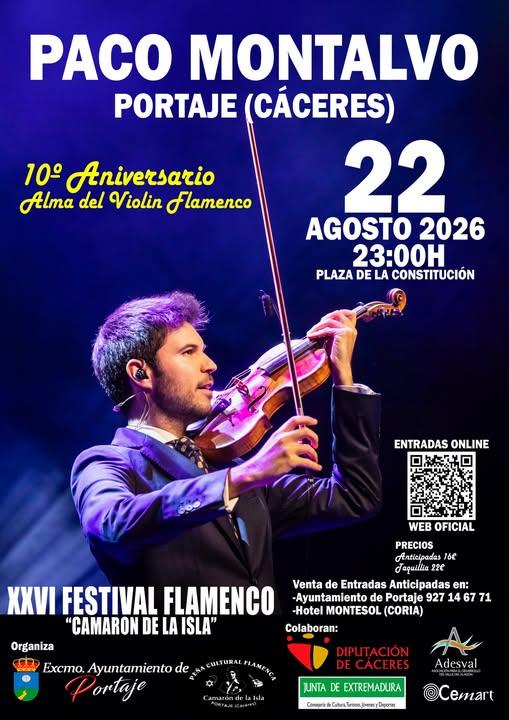 Imagen 22 de Agosto - XXVI edición del Festival de Flamenco “Camarón de la Isla”, que contará con el arte de Paco Montalvo